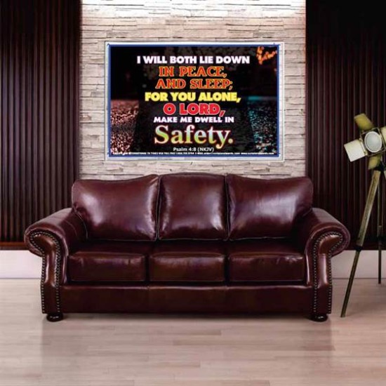 SAFETY IN GOD Custom Framed Bible Verses (GWABIDE6617) "24X16"
